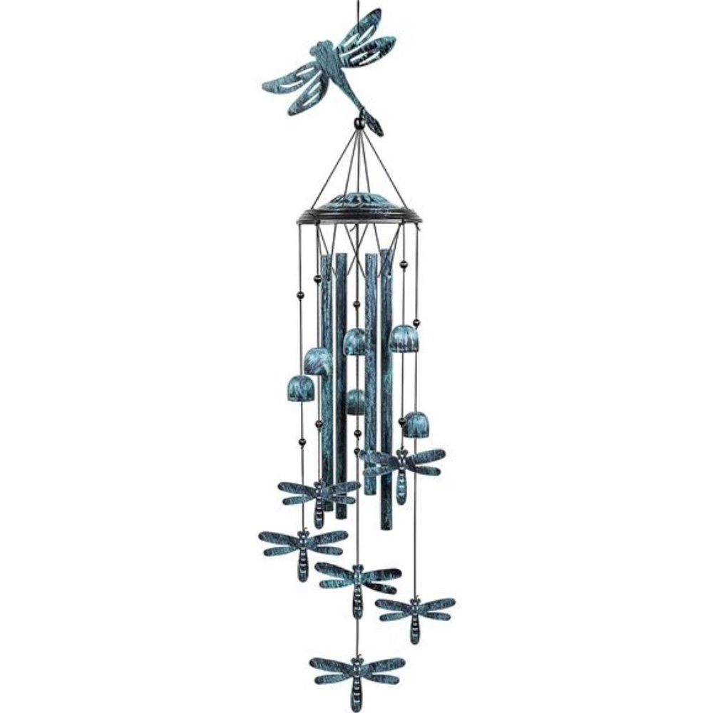 Outdoors Wind Chimes with 4 Aluminum Tubes -Dragonfly S Hook, Wind Bells Hanging